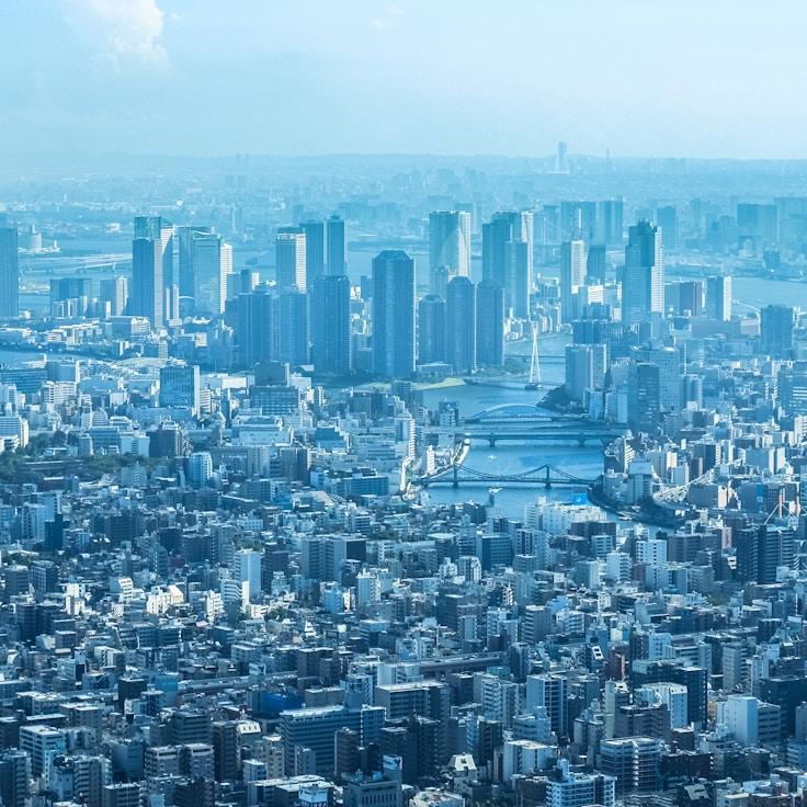 City skyline in Barcelona, Spain